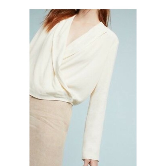 Ett Twa Ivory Button Wrapped Blazer size 4 - Picture 3 of 5